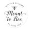 Meant to Bee Wedding Honey Pot Jar Favour Label