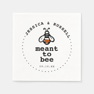 Meant To Bee Wedding Napkin