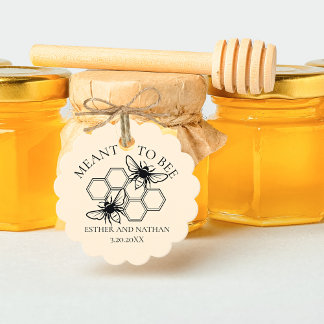 Meant to Bee Wedding Thank You Favour Tags
