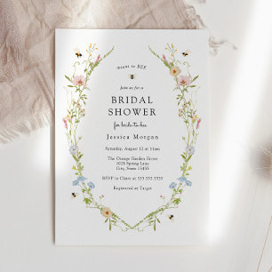 Meant to Bee Wildflower Bridal Shower Invitation