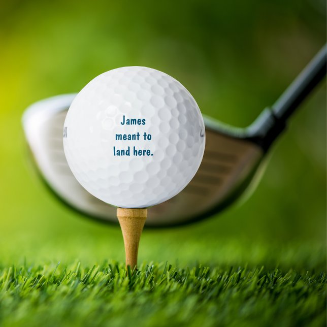 Meant To Land Here, Funny Joke, Personalised Golf Balls (Creator Uploaded)
