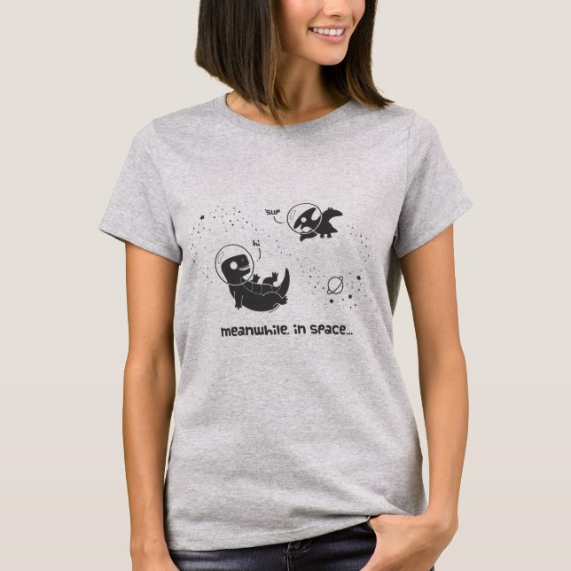 Meanwhile In Space - Grey T-Shirt (Front)
