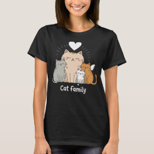 Meao Cat Family Lover Mom T-Shirt
