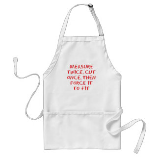 Measure, cut and force it to fit standard apron