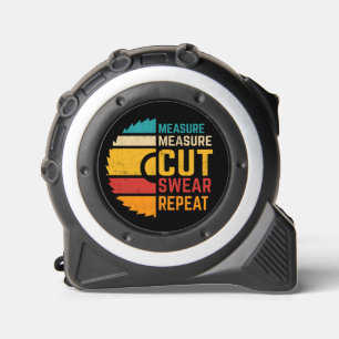 Measure Cut Swear Repeat Funny Dad Gift 1
