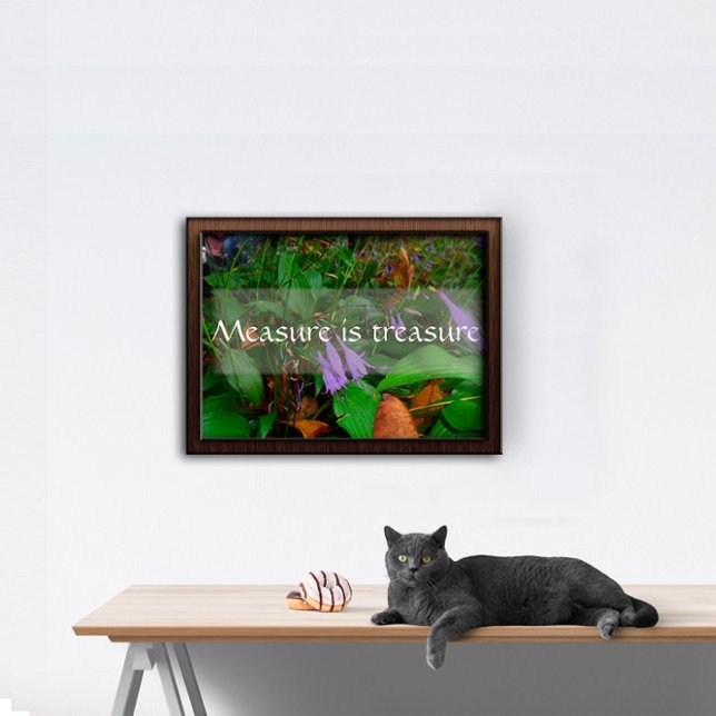 Measure is treasure wisdom saying poster (Creator Uploaded)