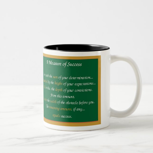 Measure Of Success Inspirations Two-Tone Coffee Mug (Right)