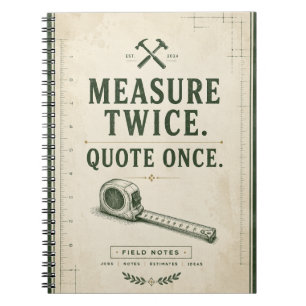 Measure Twice Quote Once Contractor Notebook