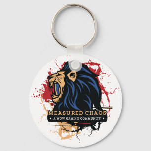 Measured Chaos Round Basic Keychain