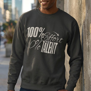 Measured Humour Effort vs Talent Dark Sweatshirt