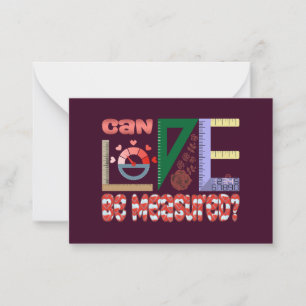 Measurements of Love Card