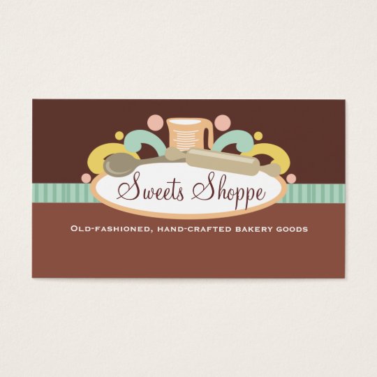measuring cup rolling pin baking business cards... business card