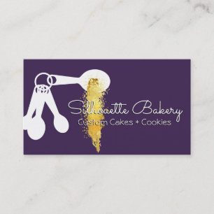 Measuring spoons bakery pastry chef artisan cakes business card