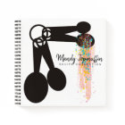 Measuring spoons personal cookbook recipe notebook