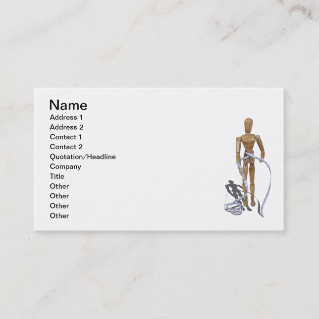 Measuring Tape Around Waist Business Card (Front)