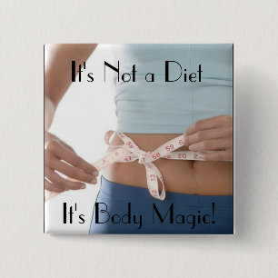 Measuring Tape, It's Not a Diet, It's B... 15 Cm Square Badge