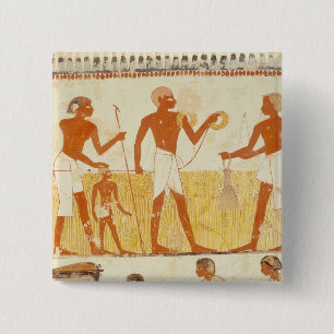 Measuring the land using rope 15 cm square badge