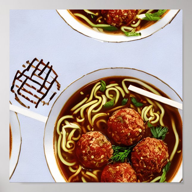 Meat ball Noodle Soup Poster (Front)