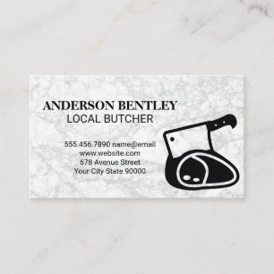 Meat Cleaver   Butcher Business Card