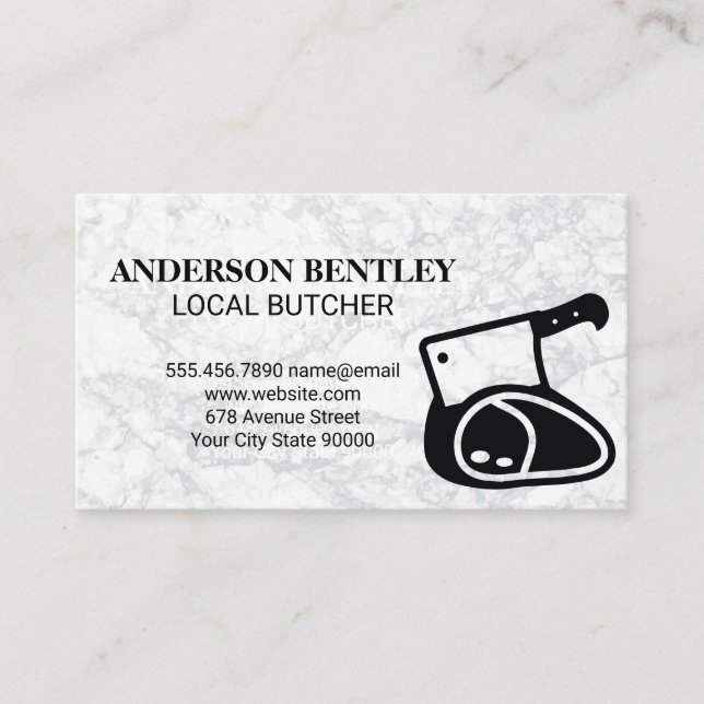 Meat Cleaver | Butcher Business Card (Front)