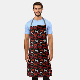 Meat Cuts Diagrams for Butcher Shop Apron