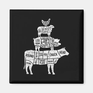 Meat Eater Carnivore Diet Keto Paleo Low Carb Gift Magnet