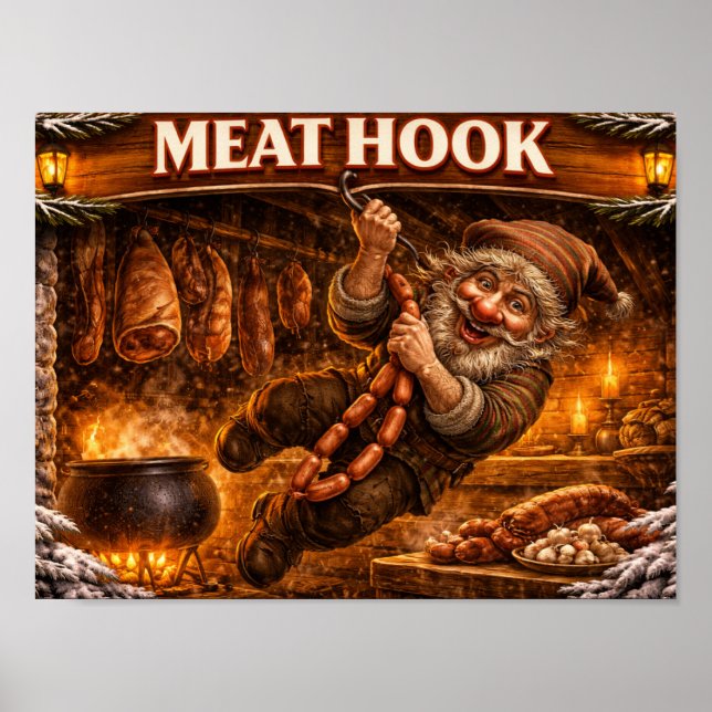 Meat Hook Icelandic Yule Lad Poster (Front)