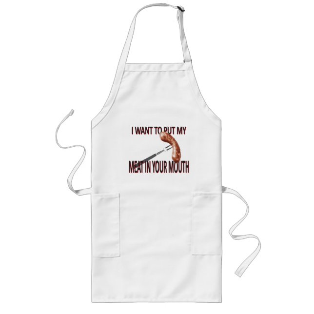Meat in Your Mouth Long Apron (Front)