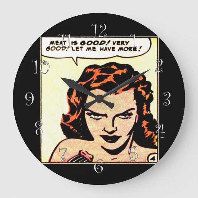 Meat is good! large clock (Front)