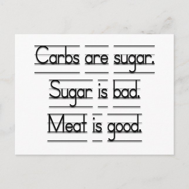 Meat is good postcard (Front)