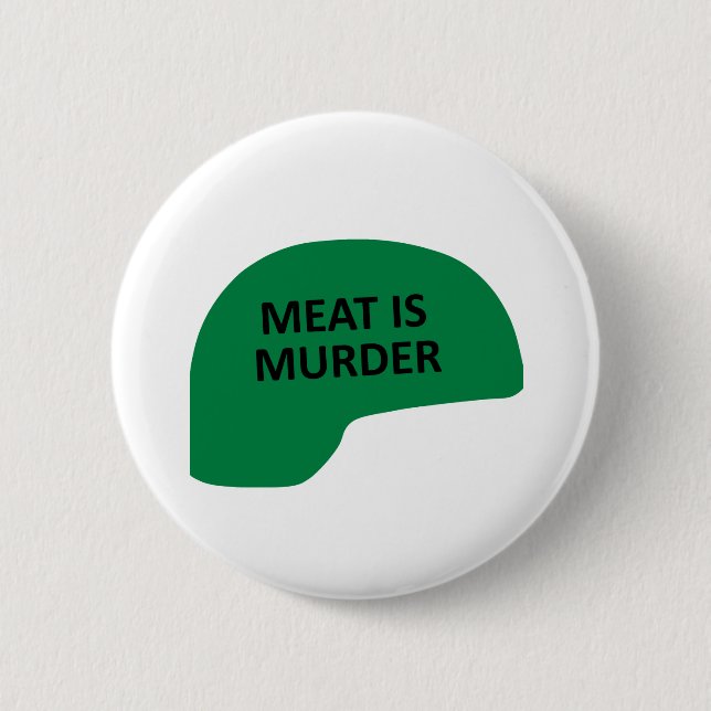 Meat is Murder 6 Cm Round Badge (Front)