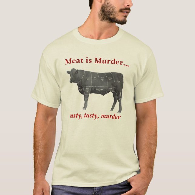 Meat is Murder - Angus T-Shirt (Front)