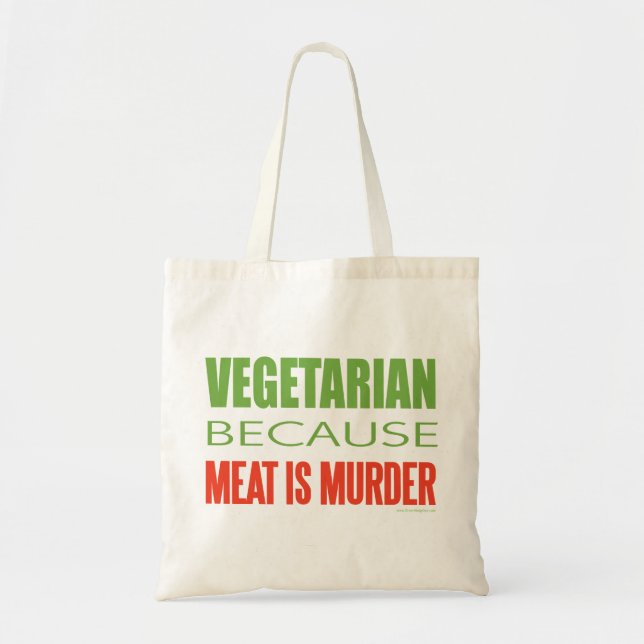 Meat Is Murder - Anti-Meat Tote Bag (Front)
