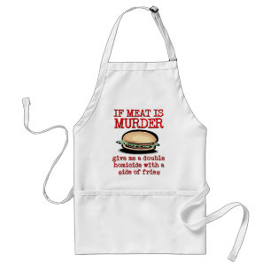 Meat Is Murder Funny Apron Humour