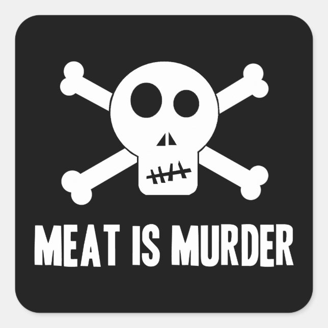Meat is Murder Square Sticker (Front)