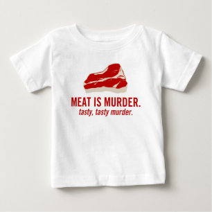 Meat is Murder, Tasty Murder Baby T-Shirt