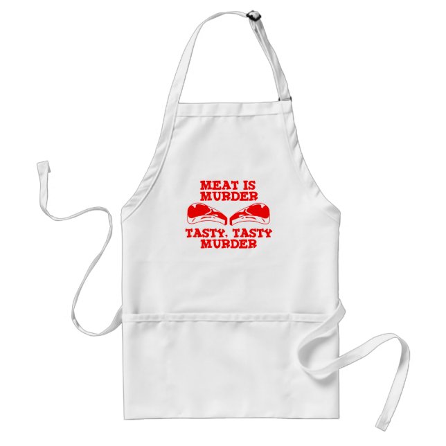 Meat is Murder. Tasty, Tasty Murder Standard Apron (Front)