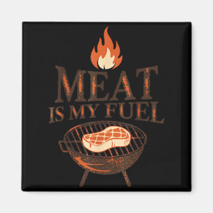 Meat Is My Fuel Barbecue Grill Flame Magnet