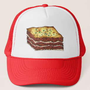 Meat Lasagne Lasagne Italian Restaurant Food Chef Trucker Hat