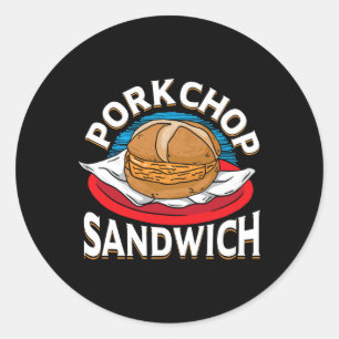 Meat Lover Bbq Lover Meat Enthusiast Porkchop Sand Classic Round Sticker