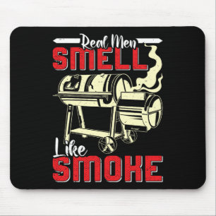 Meat Lover Real Men Smell Like Smoke Funny Men Mouse Mat