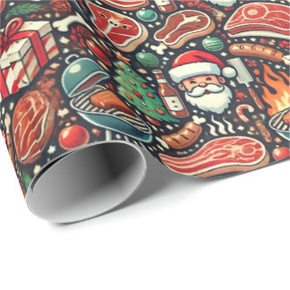 Meat Lovers' Christmas Wrapping Paper