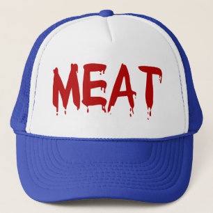 Meat Meaty I Love Meat Chicken Beef Goat Cow Blood Trucker Hat