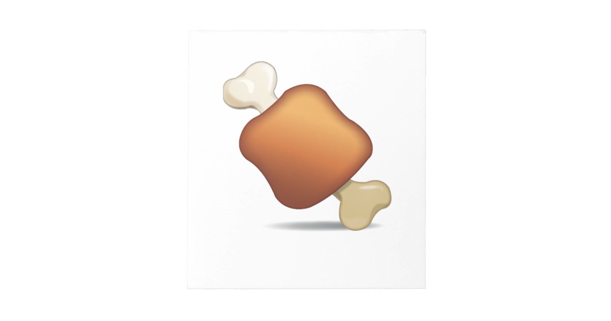 Meat on Bone Emoji Notepad Zazzle.co.uk