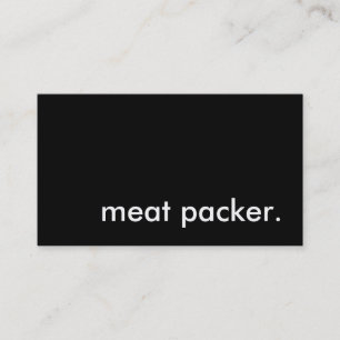 meat packer. business card