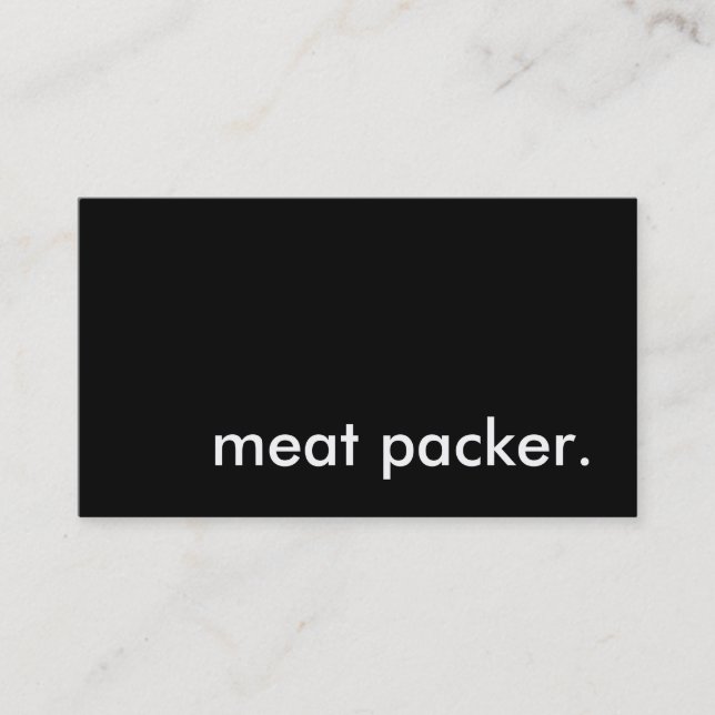 meat packer. business card (Front)