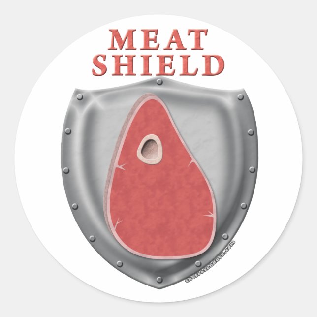 Meat Shield Classic Round Sticker (Front)