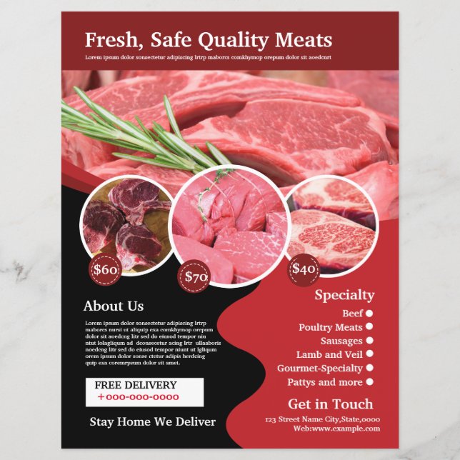 Meat Shop | Butcher Shop Flyer (Front)