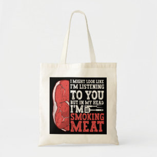Meat Smoker Bbq Smoking Griller Chef Barbecue Gril Tote Bag