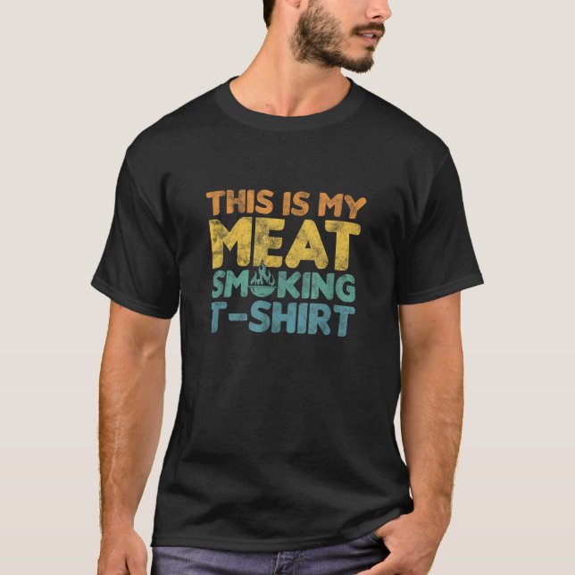 Meat Smoking BBQ Barbecue Smoker Grill Grilling St T-Shirt (Front)